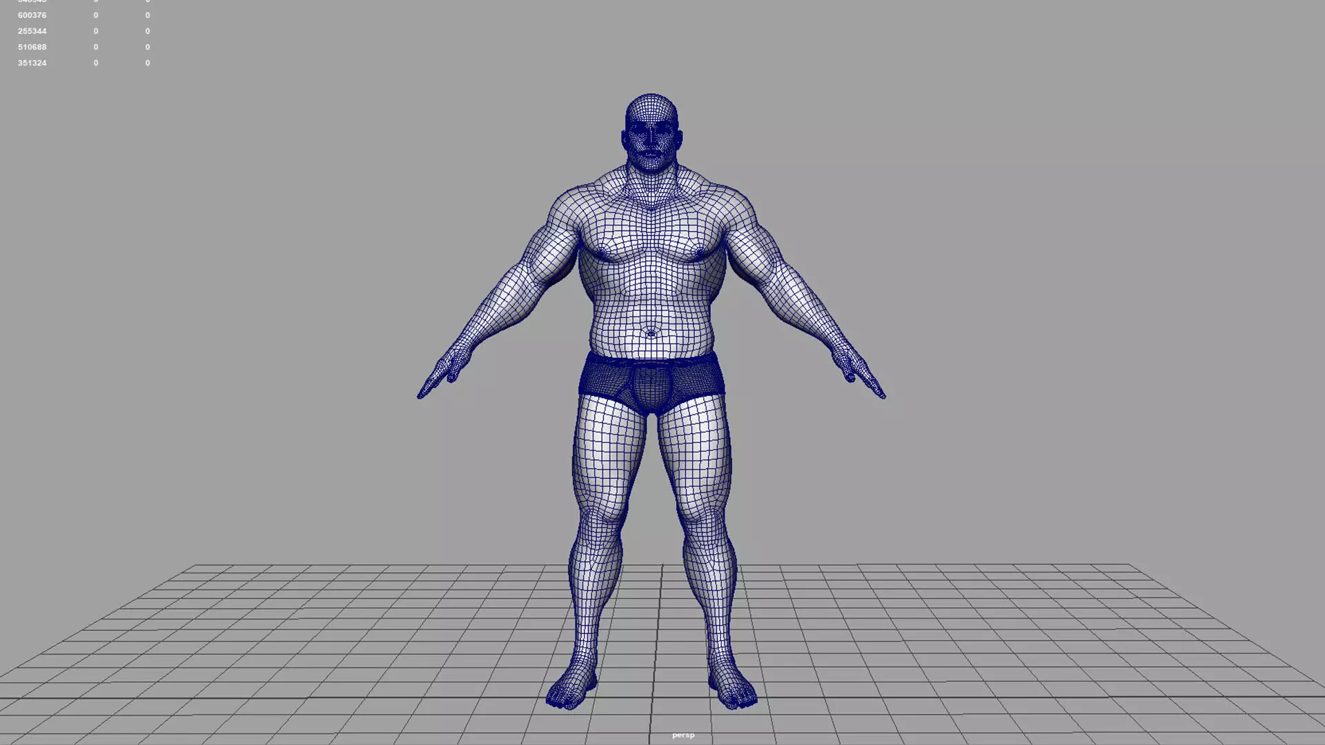 Realistic body builder 3D model_6