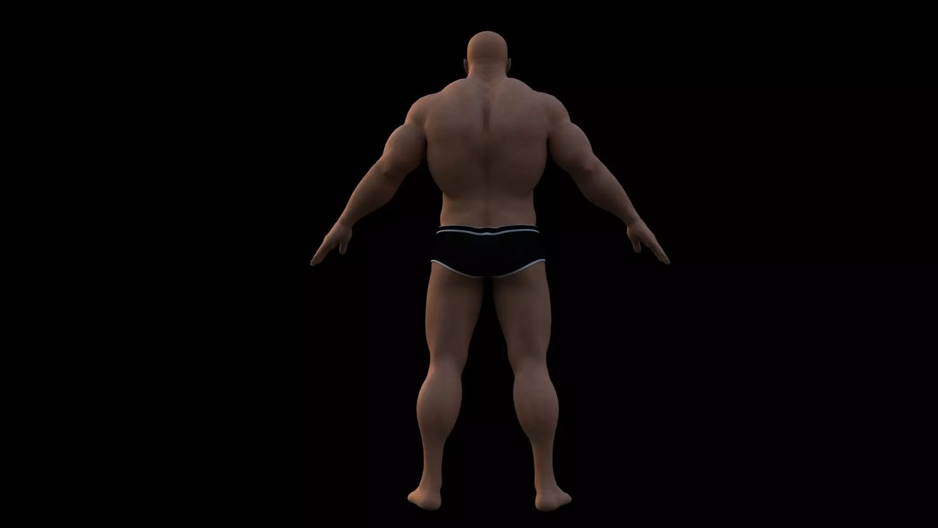 Realistic body builder 3D model_3
