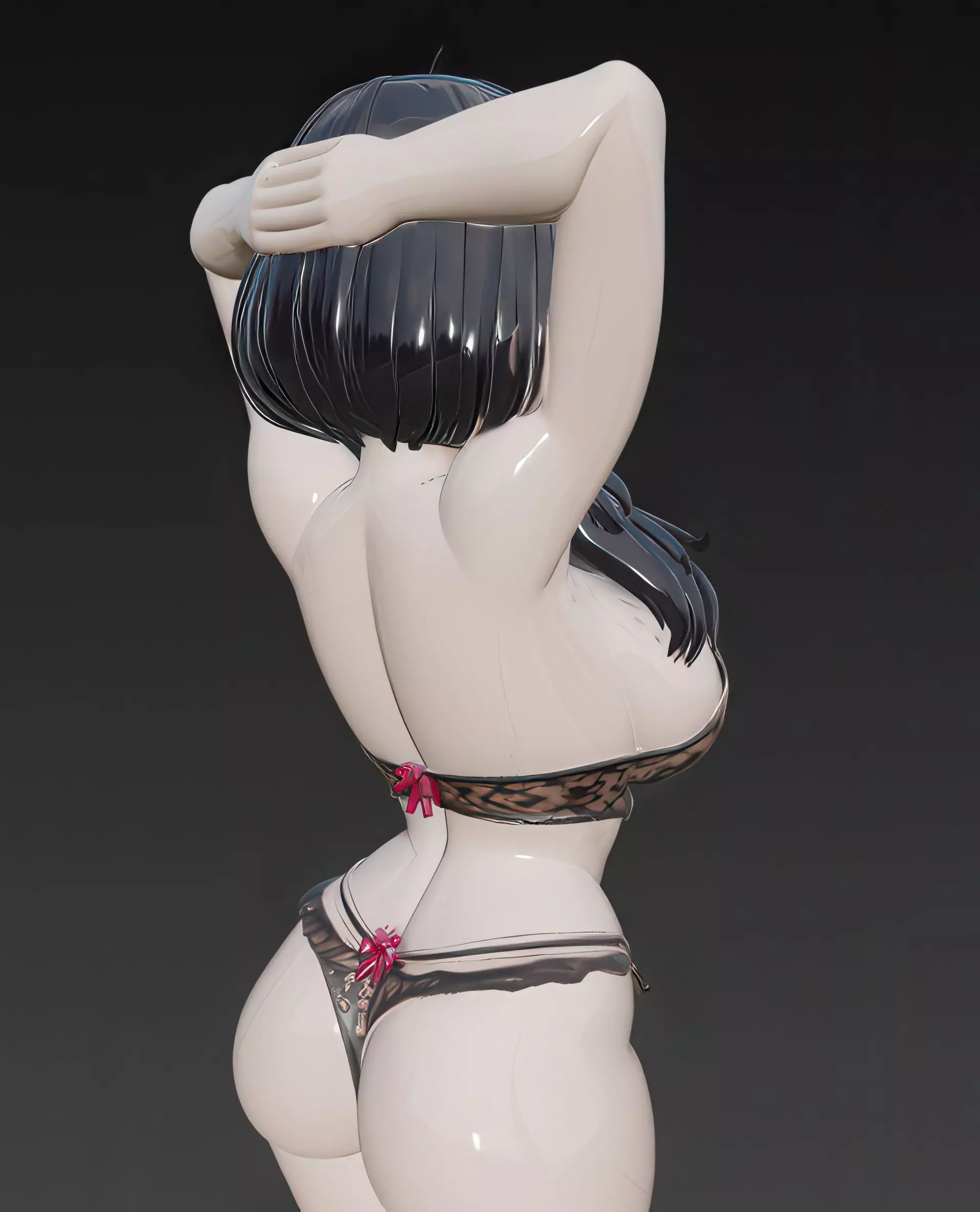 Videl Dragon Ball 3D Model in Detailed Lingerie Design 3D print model_7