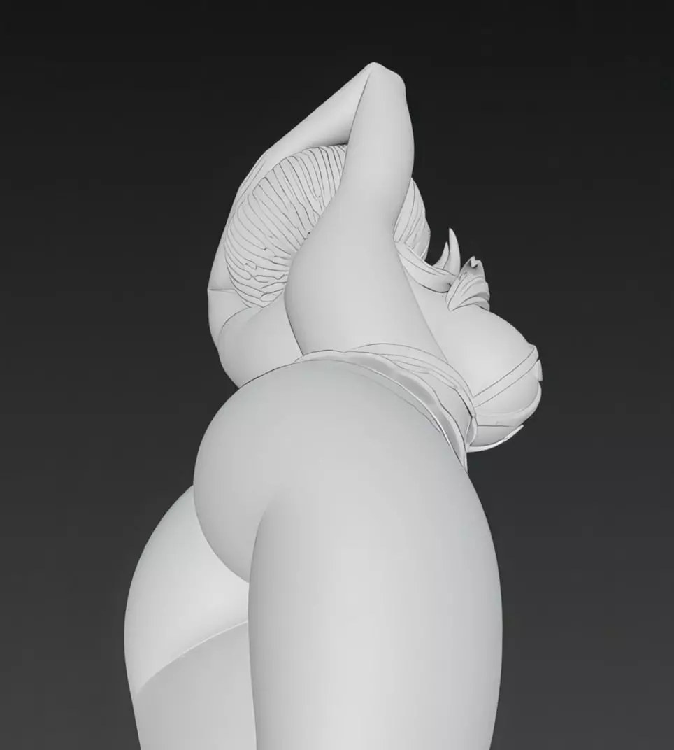 Videl Dragon Ball 3D Model in Detailed Lingerie Design 3D print model_31