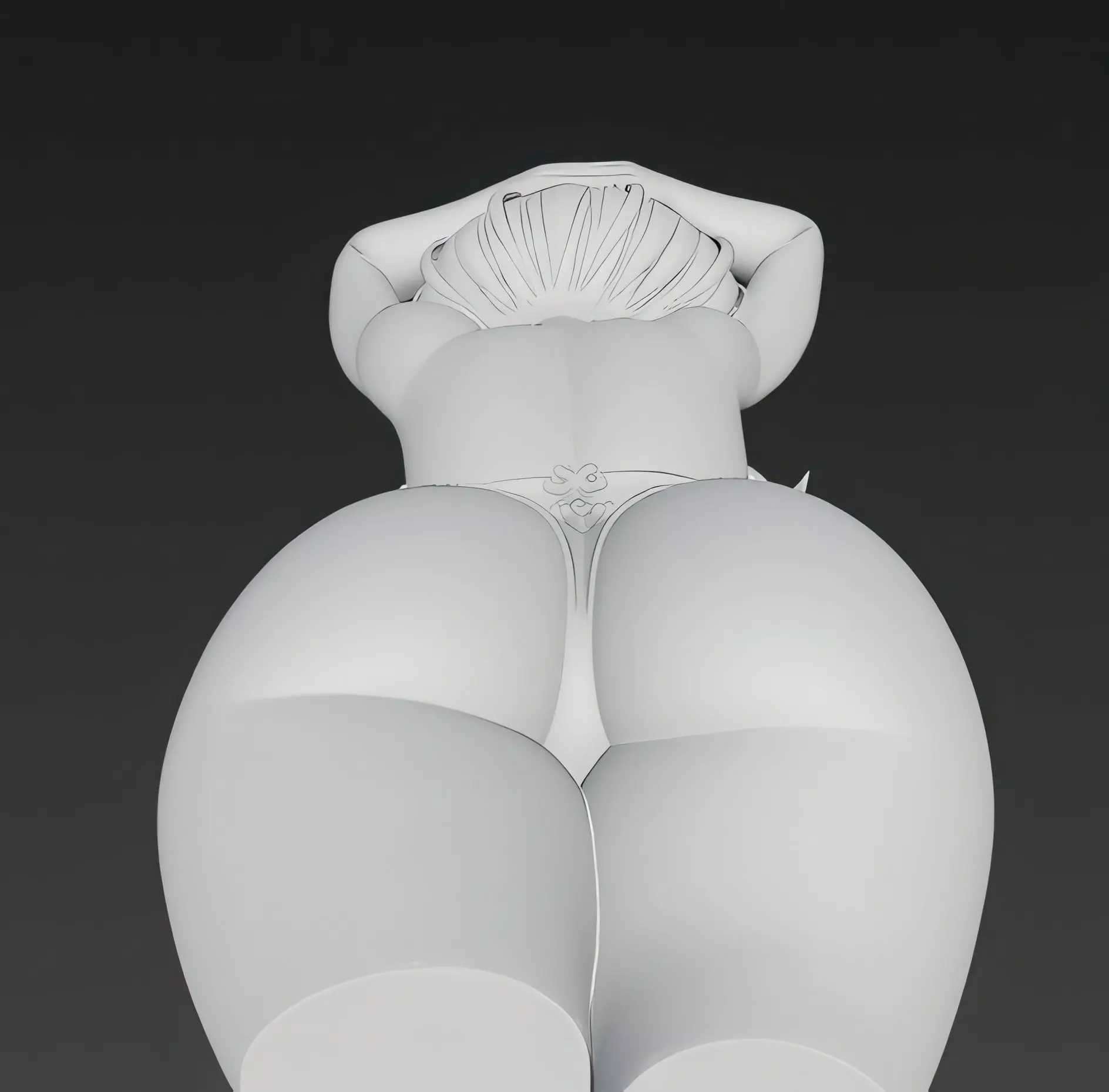 Videl Dragon Ball 3D Model in Detailed Lingerie Design 3D print model_3