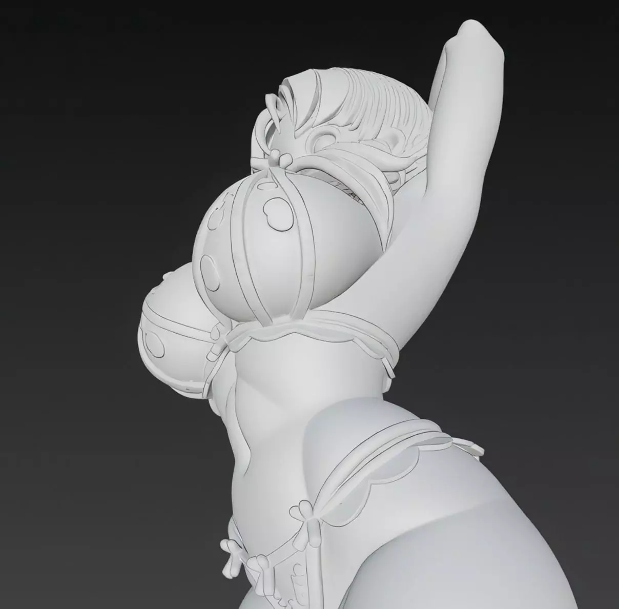Videl Dragon Ball 3D Model in Detailed Lingerie Design 3D print model_26