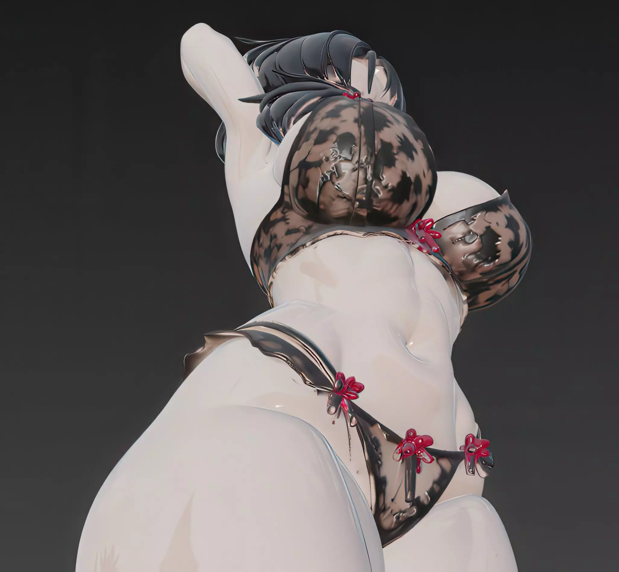 Videl Dragon Ball 3D Model in Detailed Lingerie Design 3D print model_6