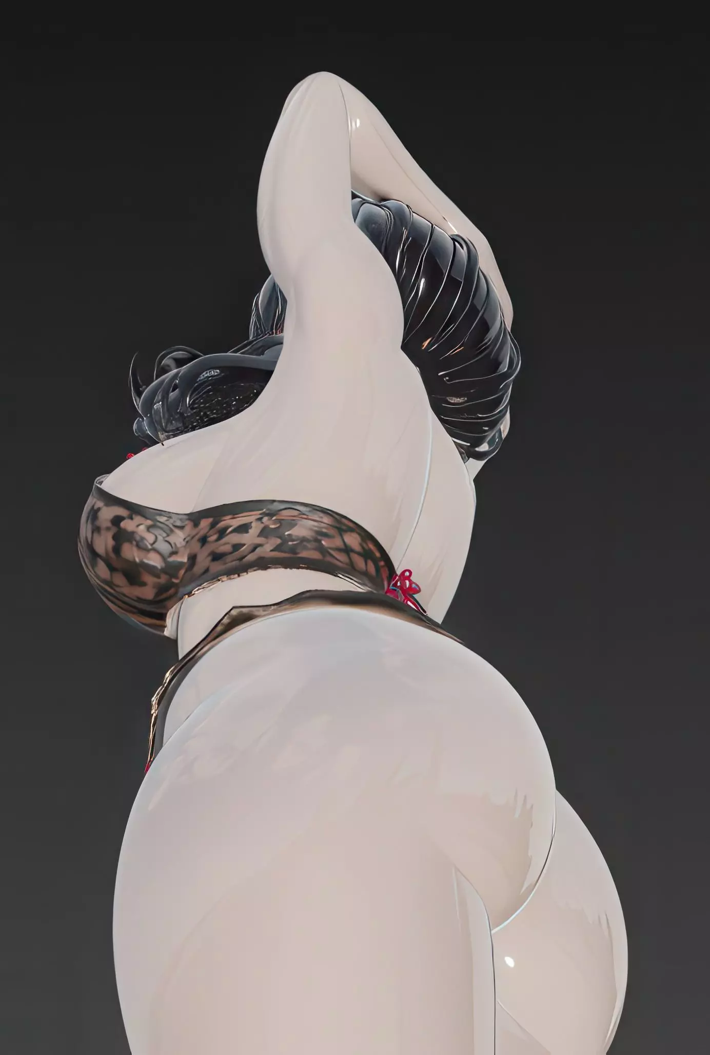 Videl Dragon Ball 3D Model in Detailed Lingerie Design 3D print model_10