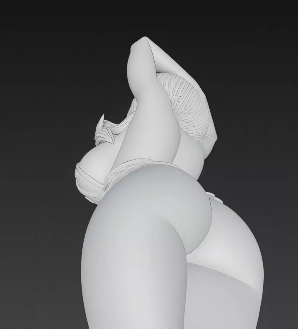 Videl Dragon Ball 3D Model in Detailed Lingerie Design 3D print model_25