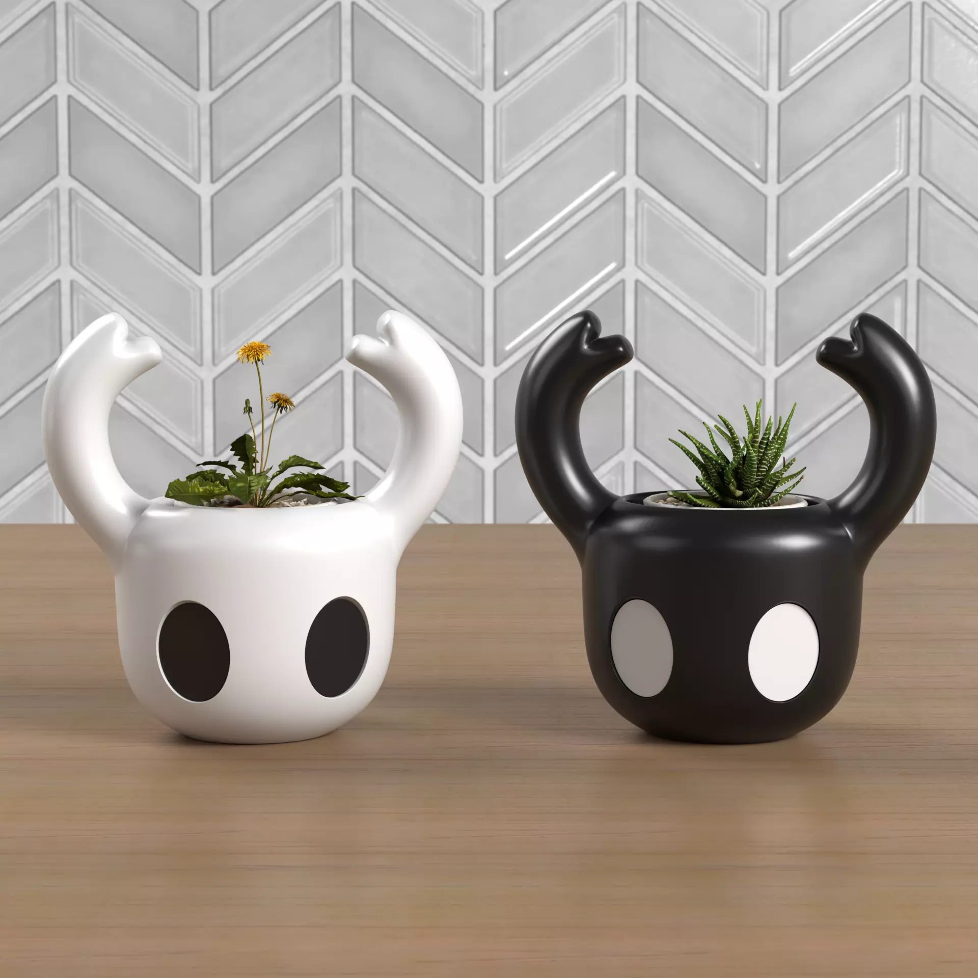Fan Art - Hollow Knight Planter and Coverpot - No Support 3D print model_0