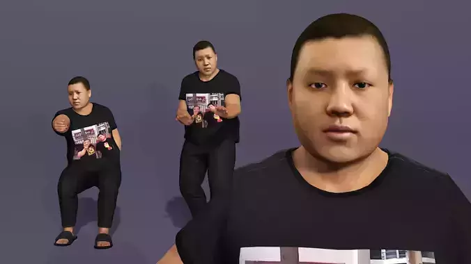 Realistic Chinese Influencer tiger brother Hu Ge UE Skeletal Rig