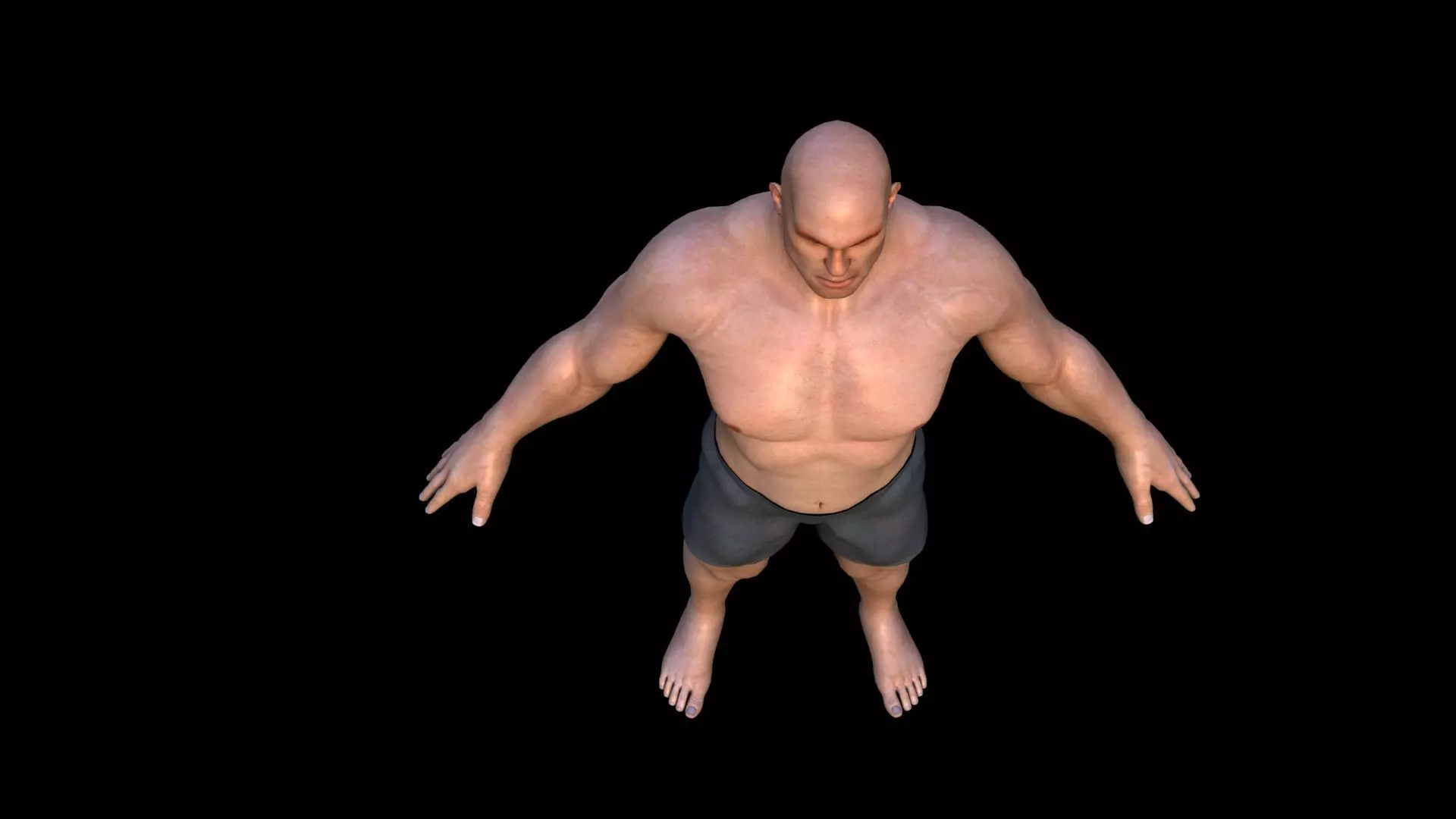 Realistic body builder 3D model_5