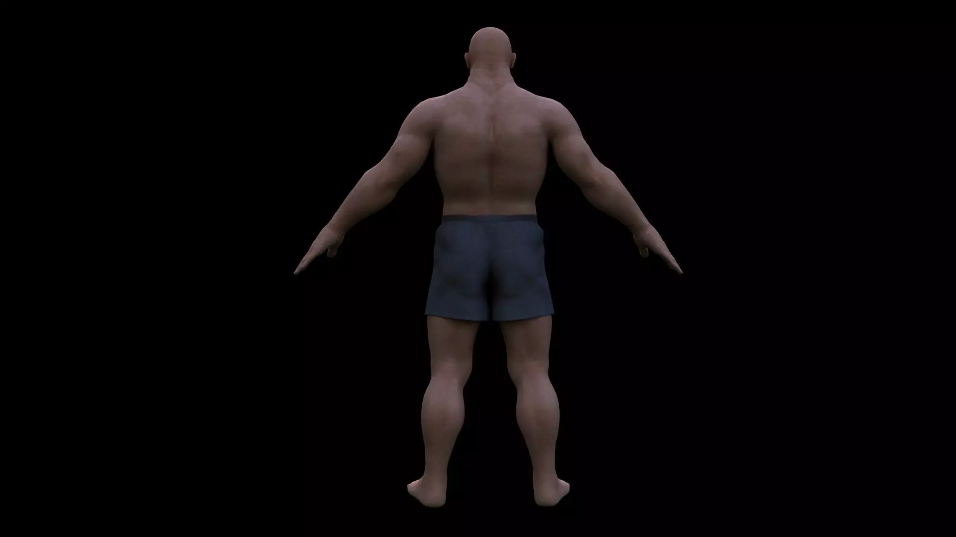 Realistic body builder 3D model_3