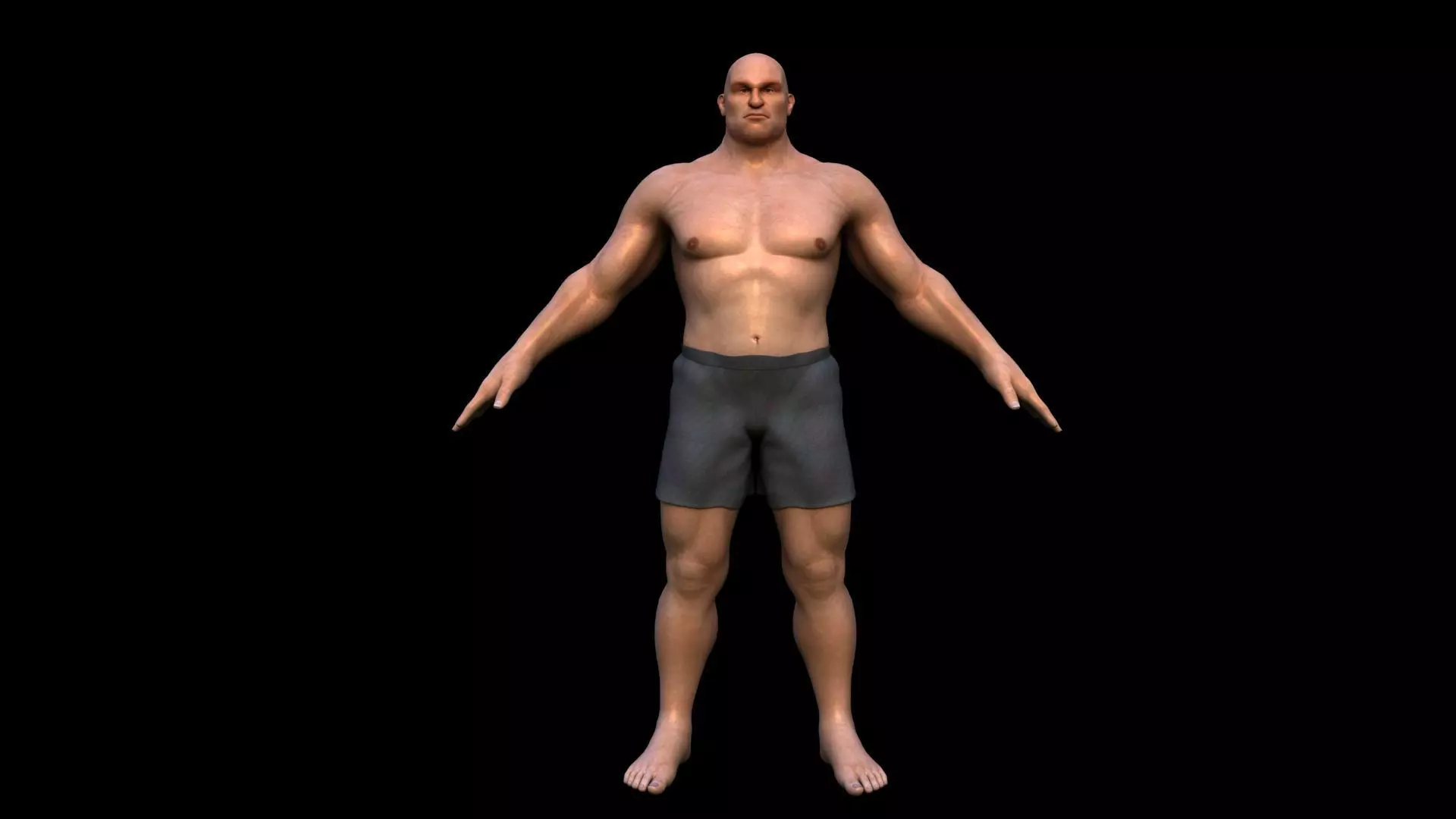 Realistic body builder 3D model_1