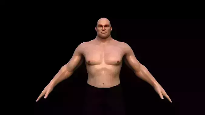 Realistic body builder 3D model