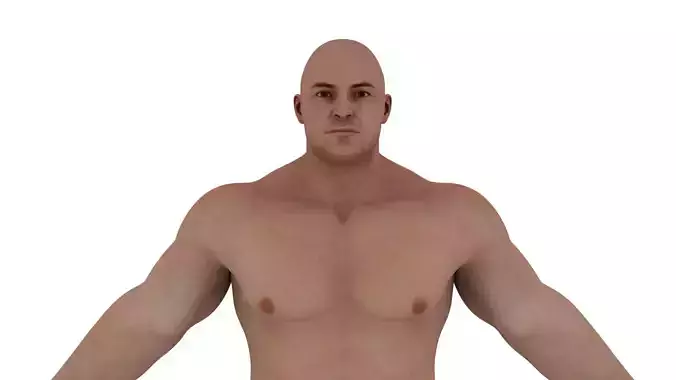 Realistic body builder 3D model
