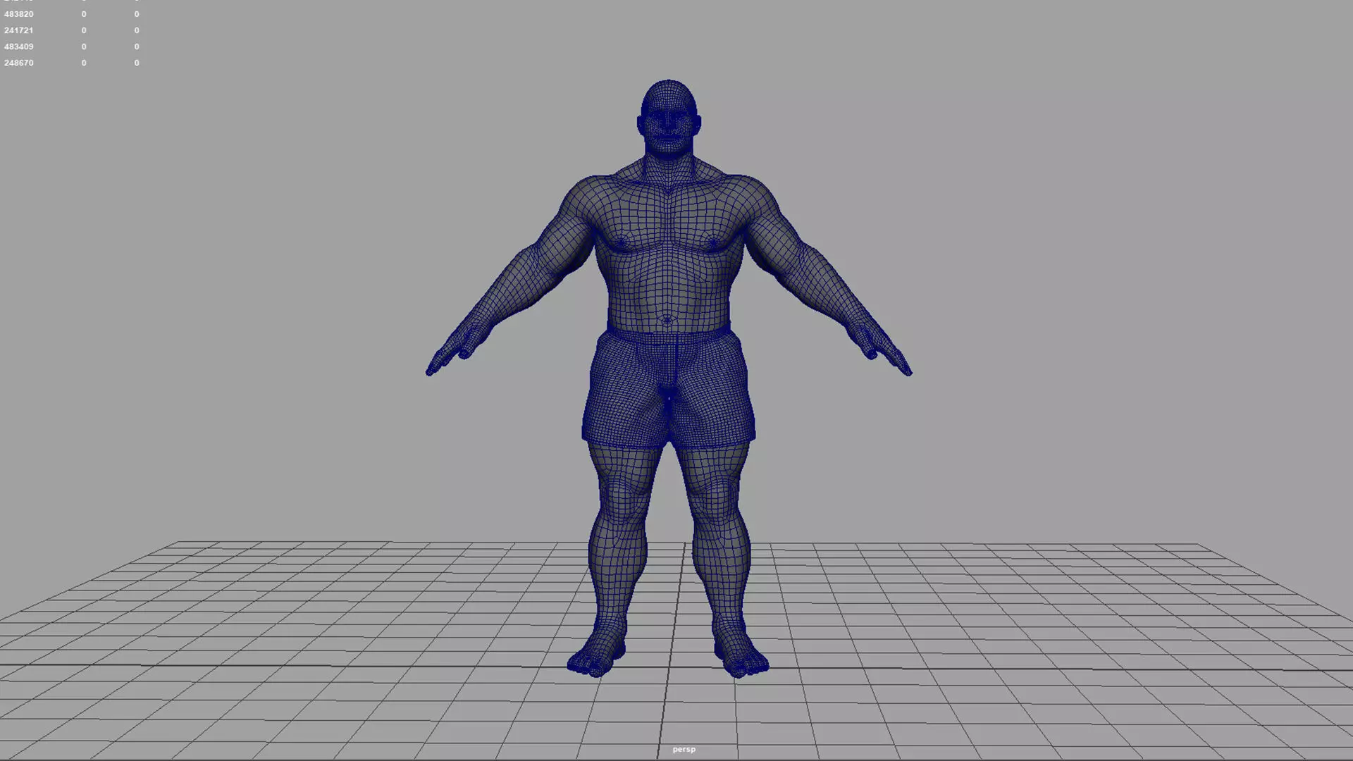 Realistic body builder 3D model_5