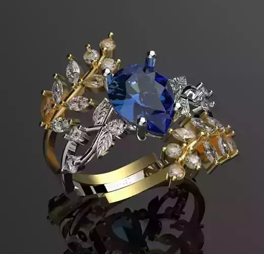  Dual Detachable Ring - Leaf Design