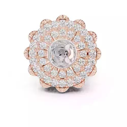 Pota Stone Vintage Design Engagement Wedding Ring 3DM STL Video