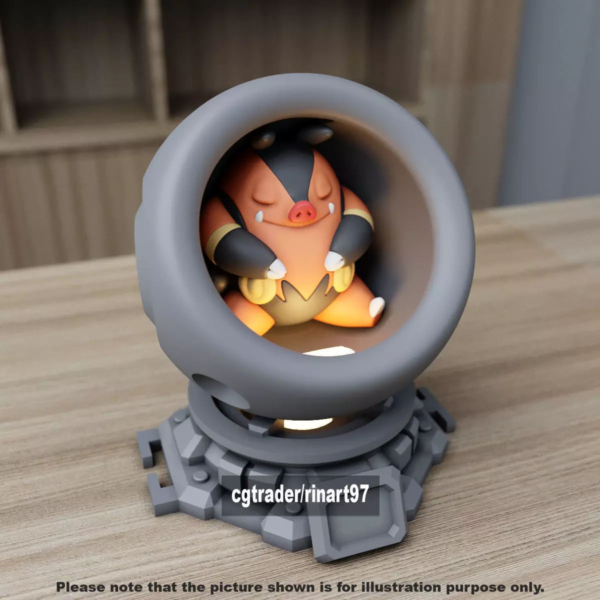 Pignite in healing machine pods 3D print model_6