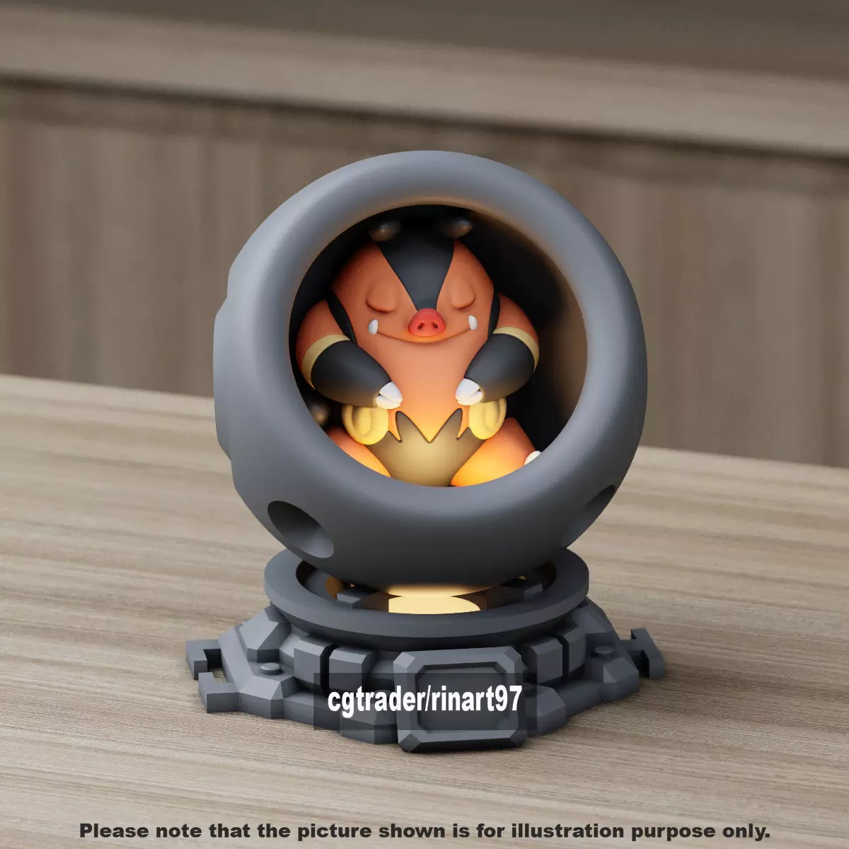 Pignite in healing machine pods 3D print model_9