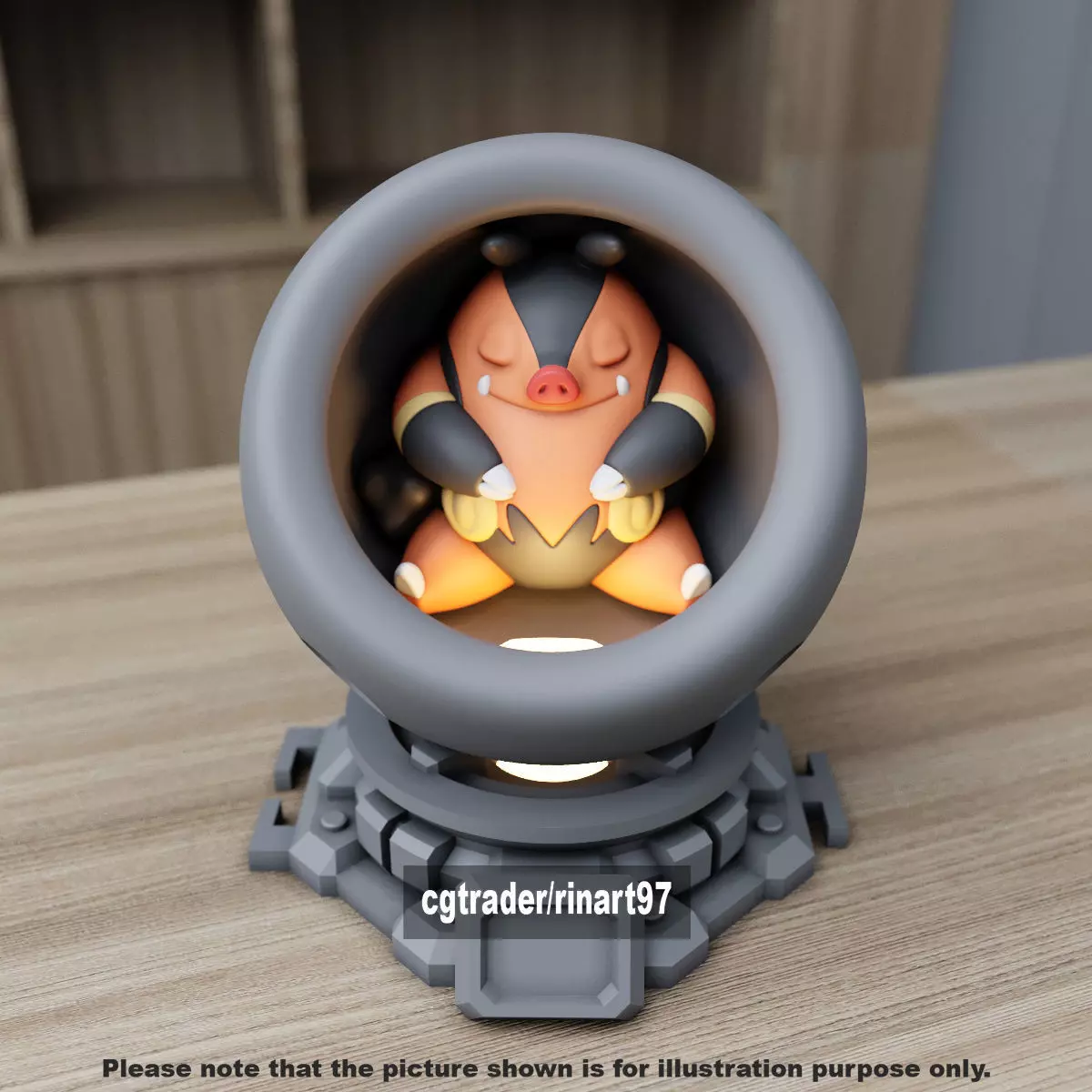 Pignite in healing machine pods 3D print model_2