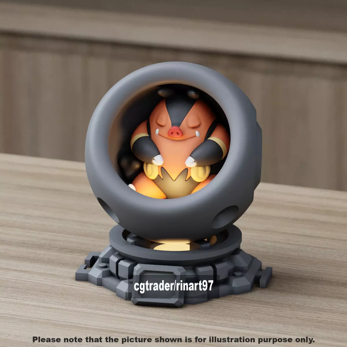 Pignite in healing machine pods 3D print model_7