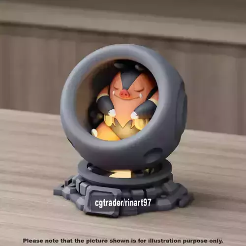 Pignite in healing machine pods 3D print model Pignite in healing machine pods 3D print model