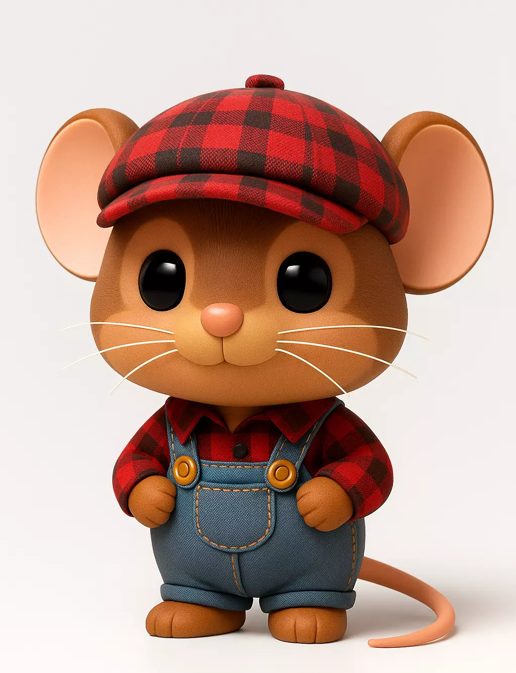 Cartoon Rat with Hat 3D print model