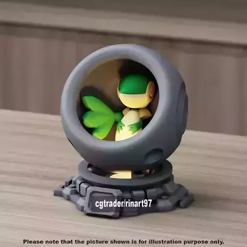 Snivy in healing machine pods 3D print model Snivy in healing machine pods 3D print model