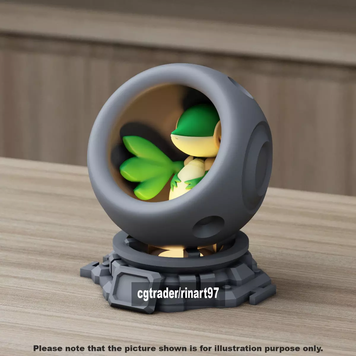 Snivy in healing machine pods 3D print model_14