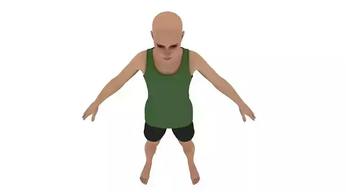 Realistic young boy 3D model
