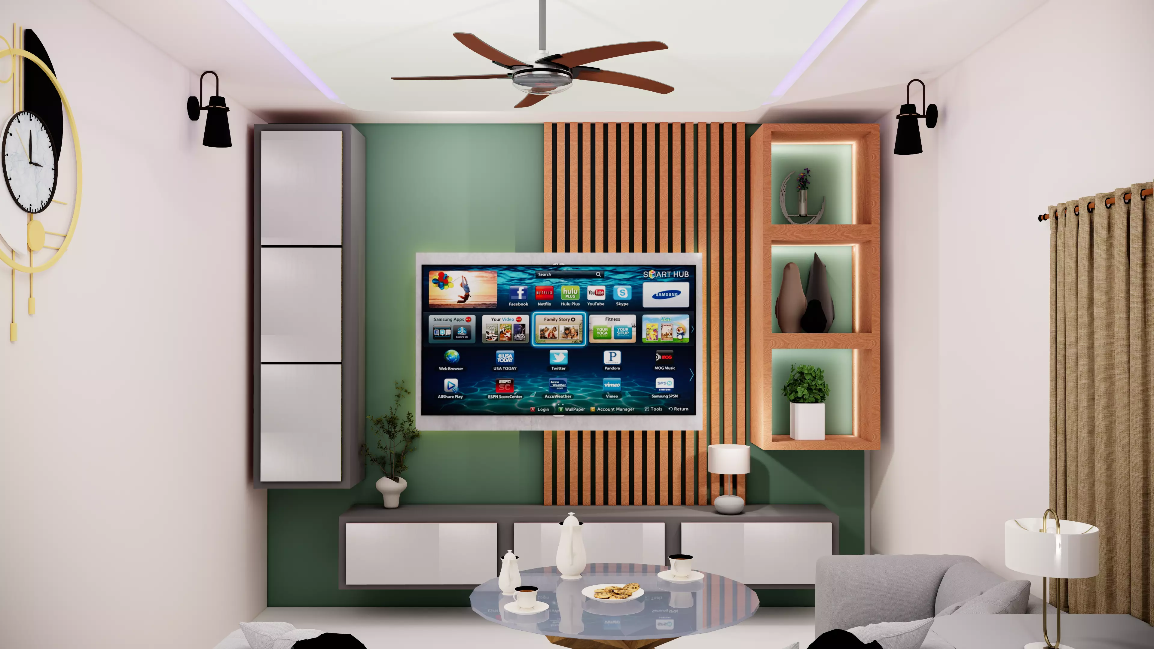 living room 3D model_2