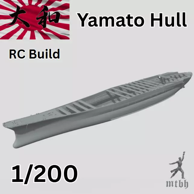 Yamato Hull 1-200 RC Kit - Hull Only 3D print model_0