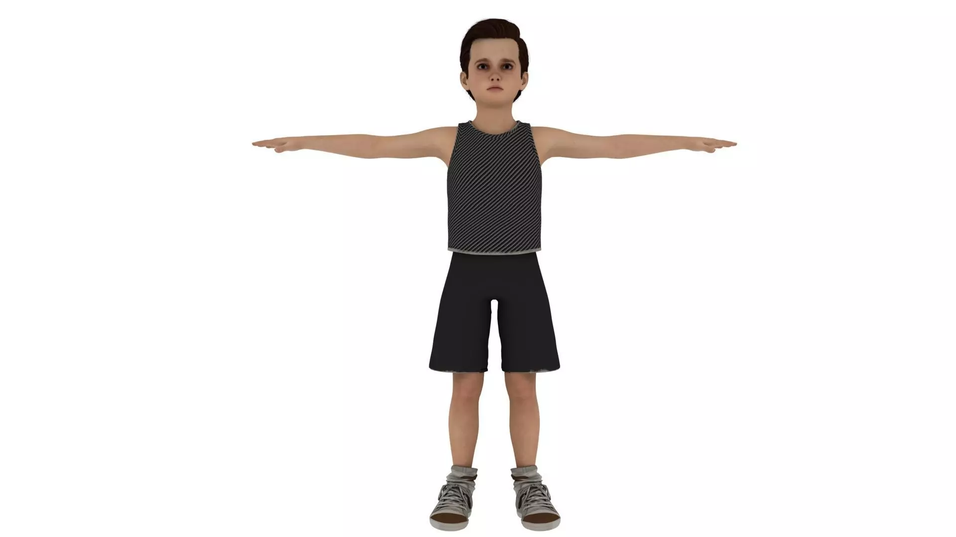 Realistic young boy 3D model_1