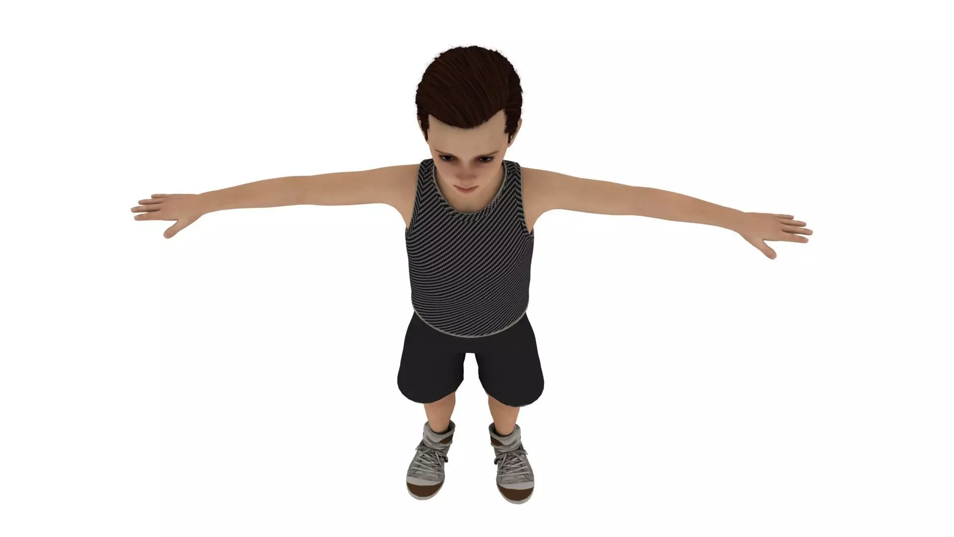 Realistic young boy 3D model_5