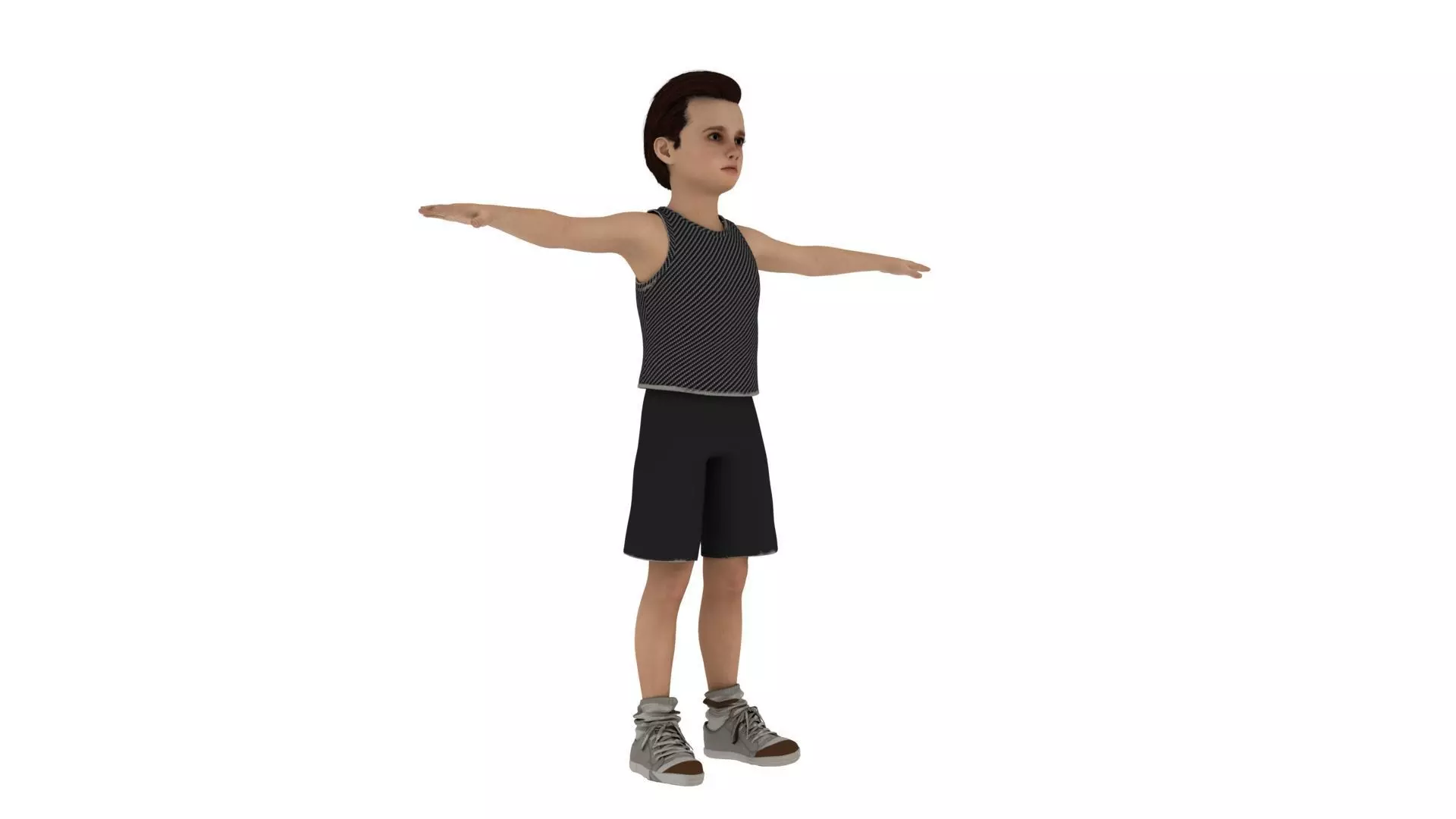 Realistic young boy 3D model_4