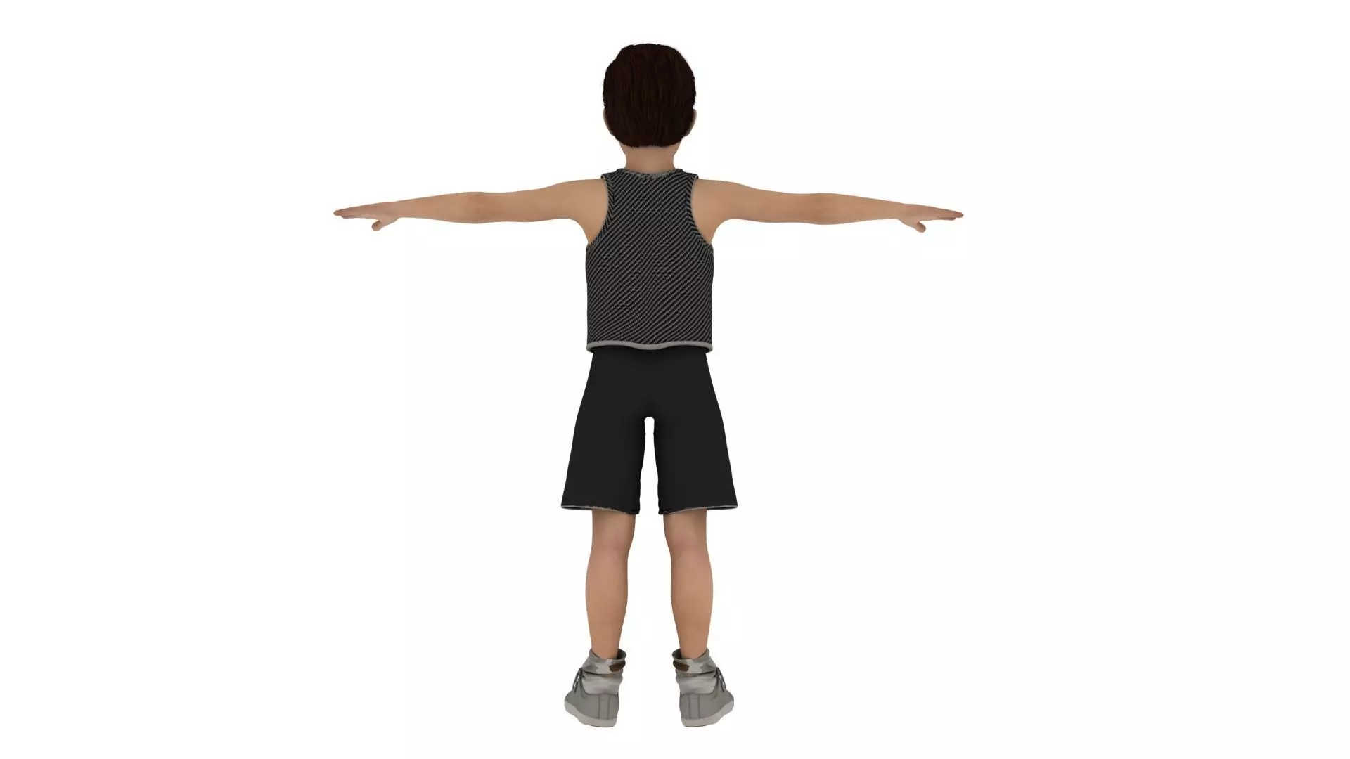 Realistic young boy 3D model_3