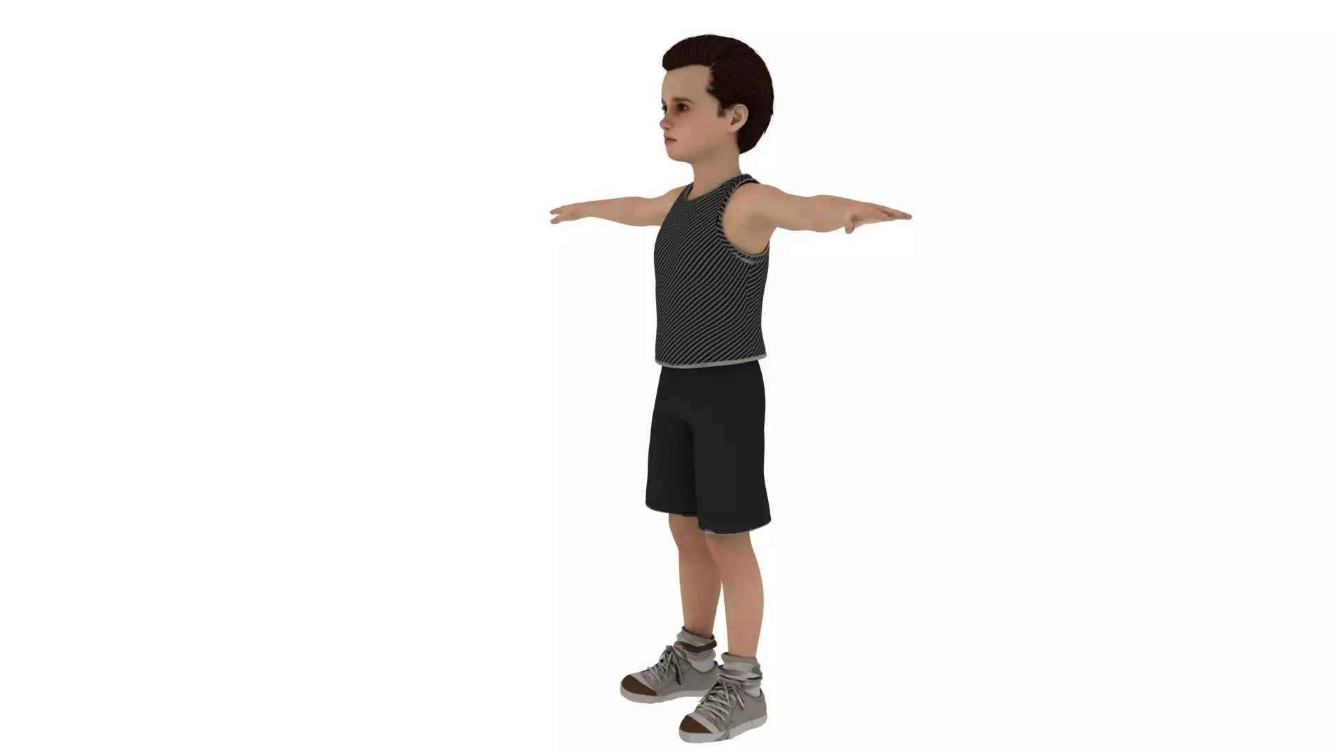 Realistic young boy 3D model_2