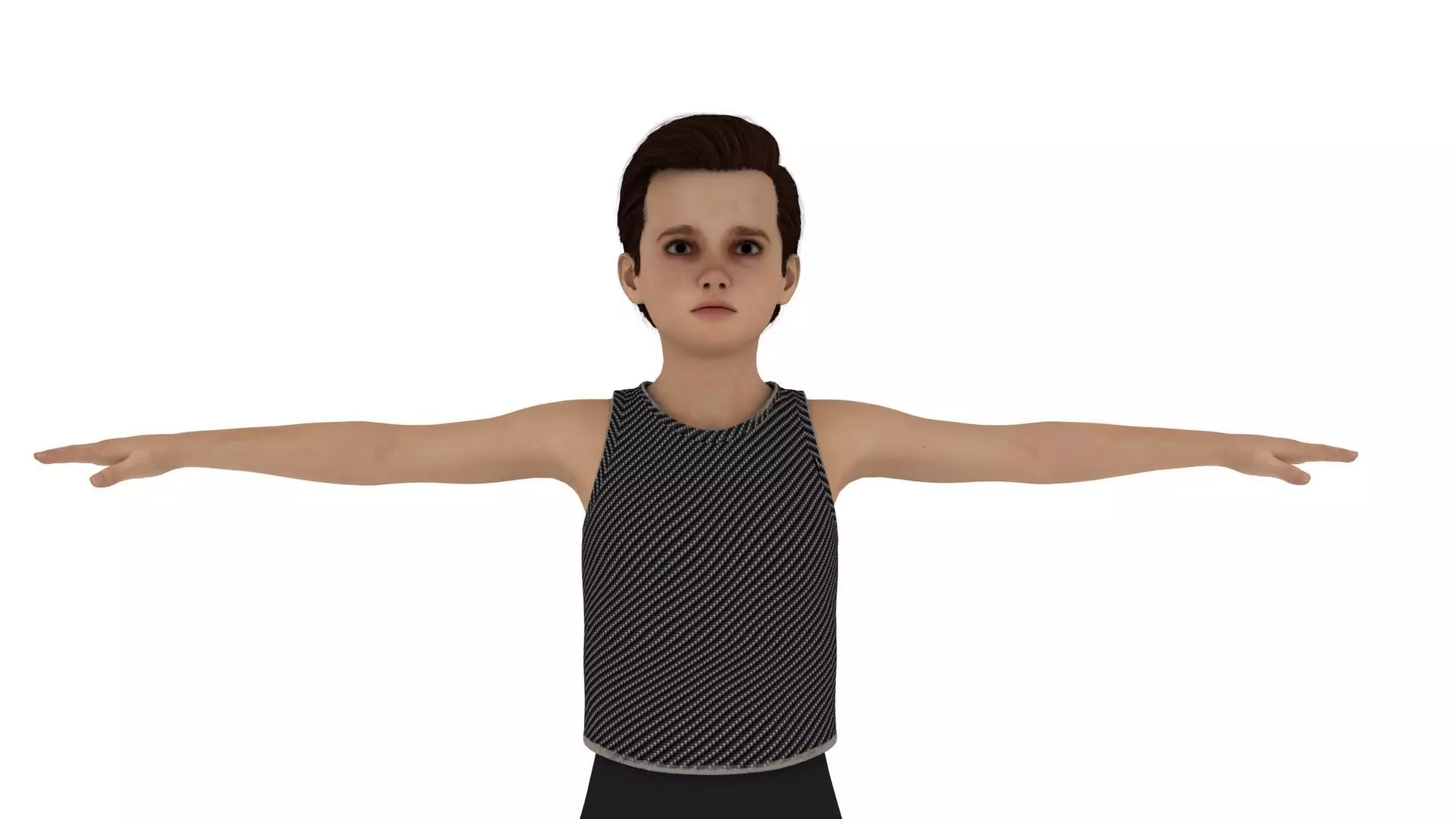Realistic young boy 3D model_0