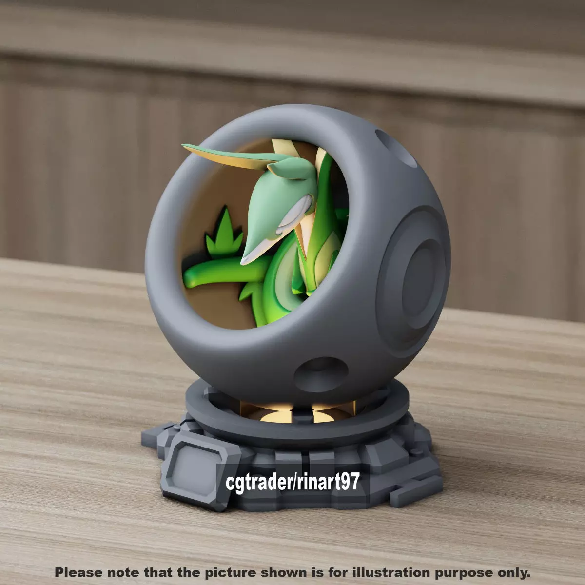 Serperior in healing machine pods 3D print model_1