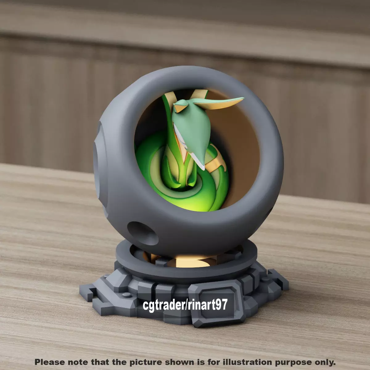 Serperior in healing machine pods 3D print model_10