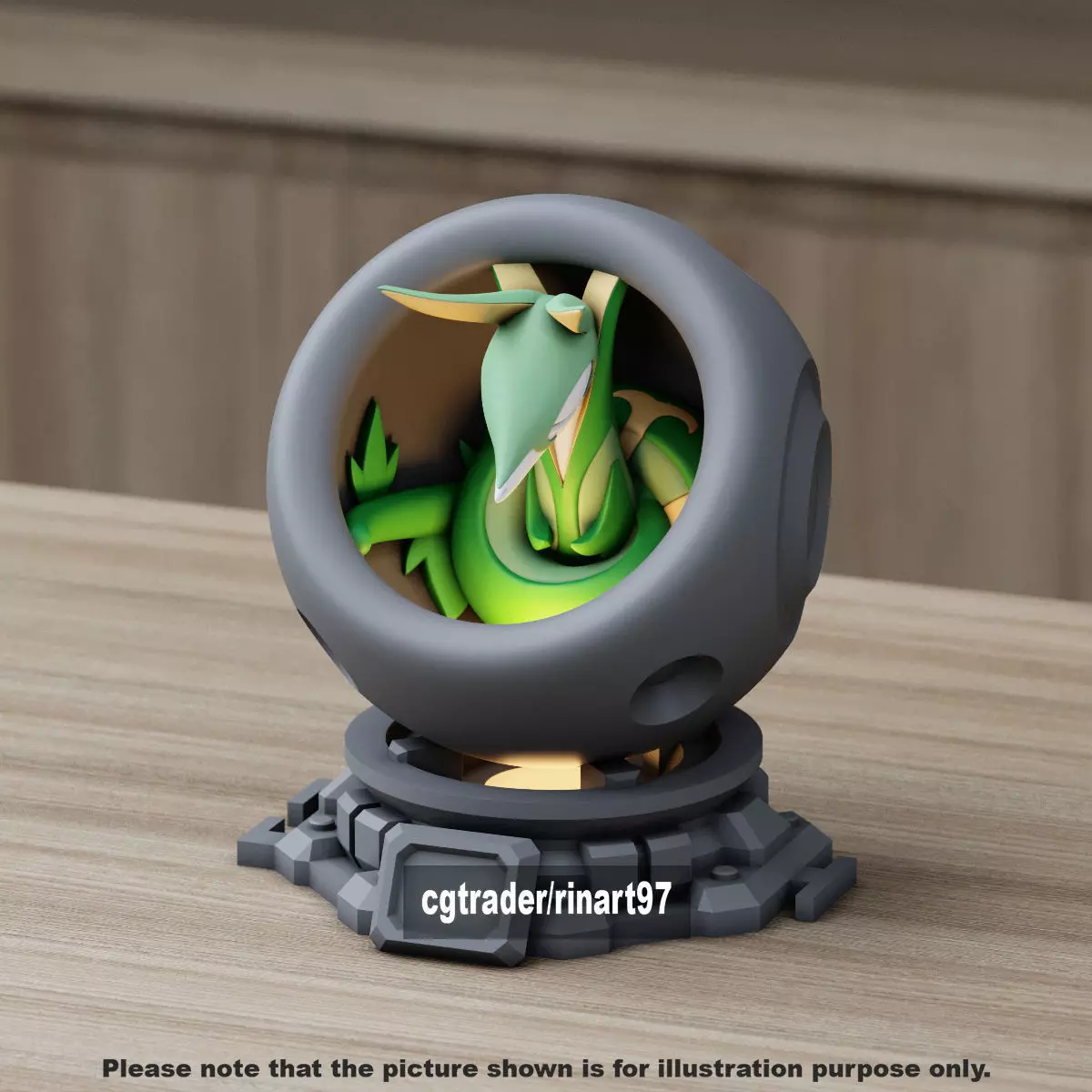 Serperior in healing machine pods 3D print model_0