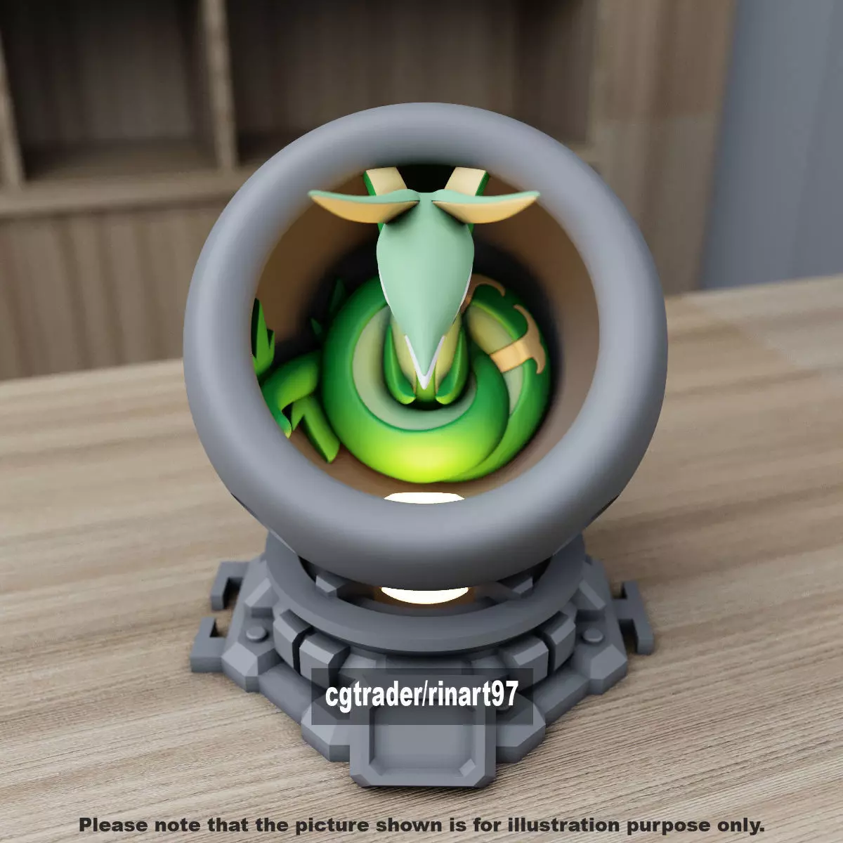 Serperior in healing machine pods 3D print model_2