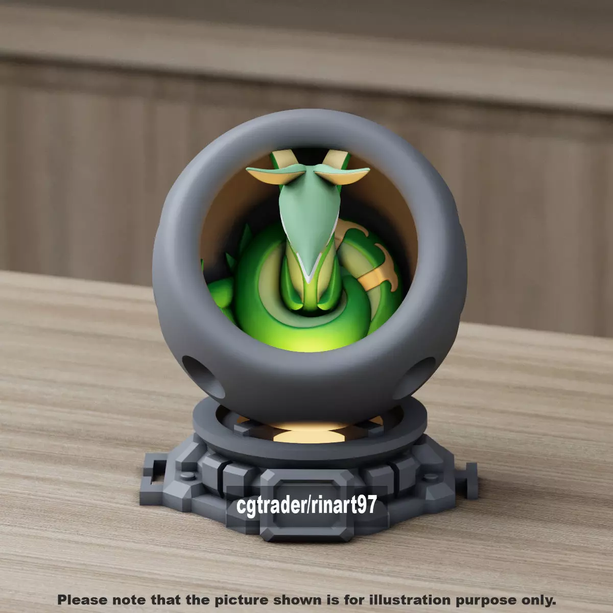 Serperior in healing machine pods 3D print model_8