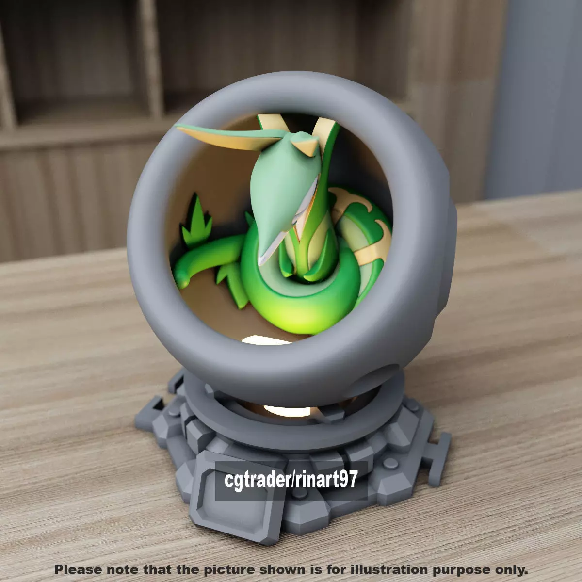 Serperior in healing machine pods 3D print model_4
