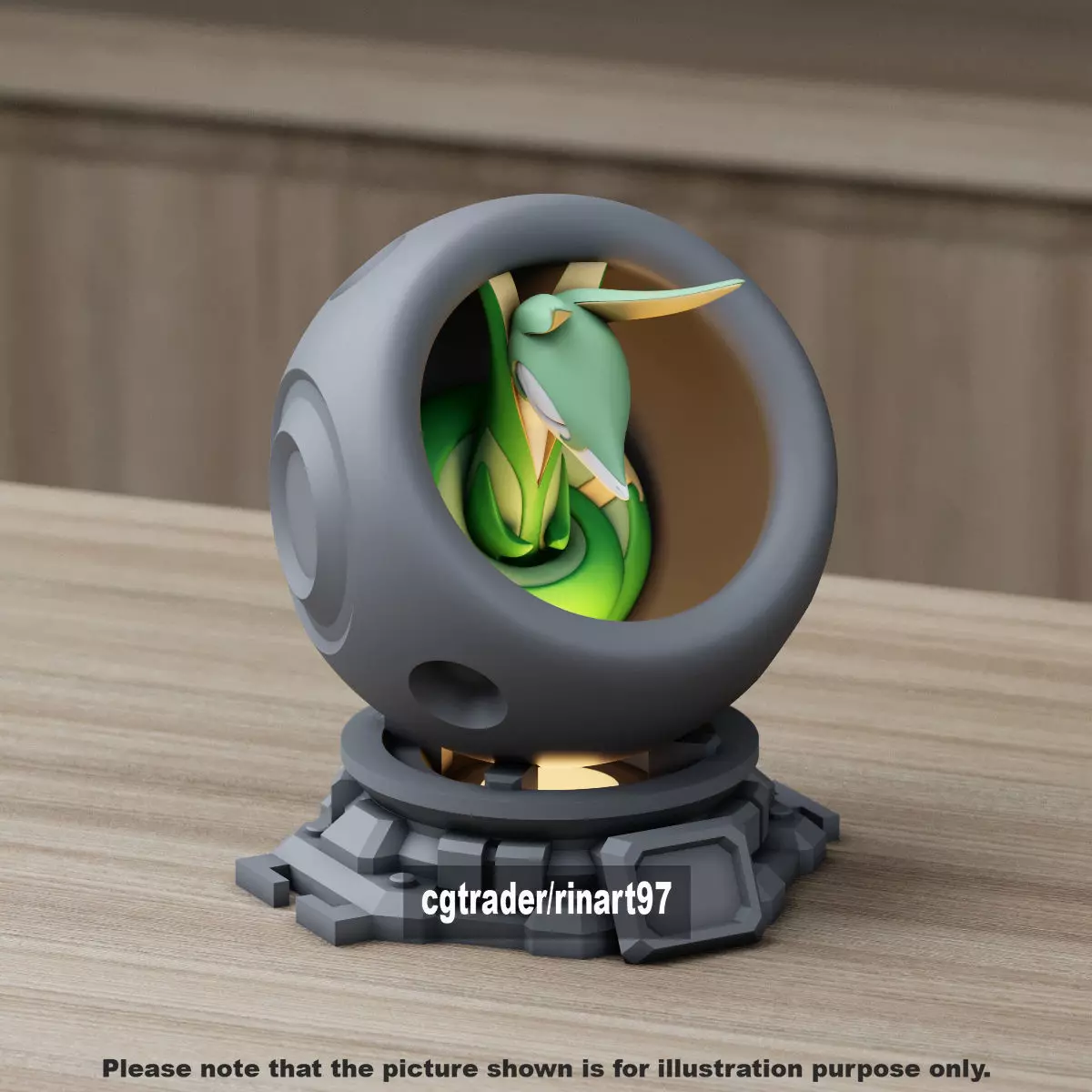 Serperior in healing machine pods 3D print model_11