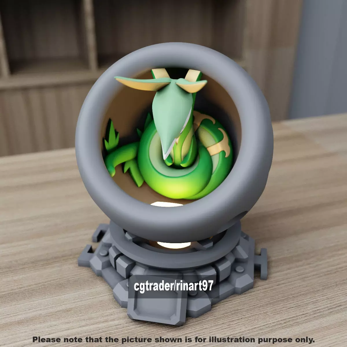 Serperior in healing machine pods 3D print model_3