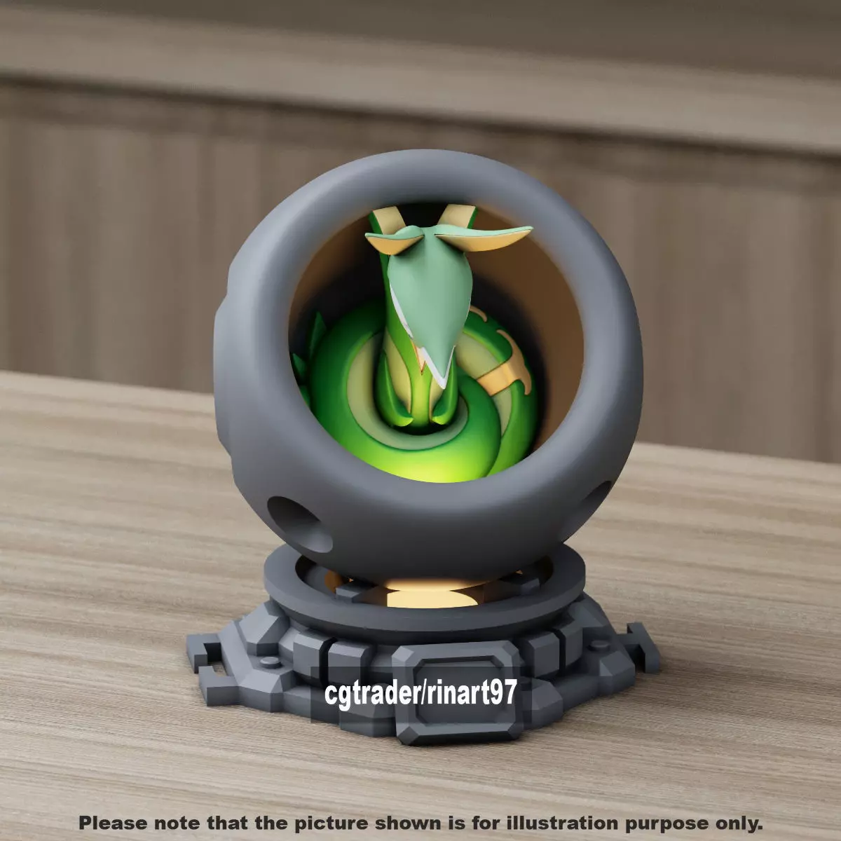 Serperior in healing machine pods 3D print model_9