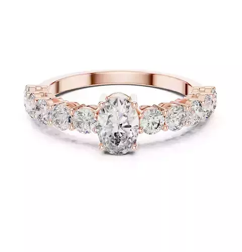 Oval Cut Diamond Engagement Wedding Ring 3DM STL Video