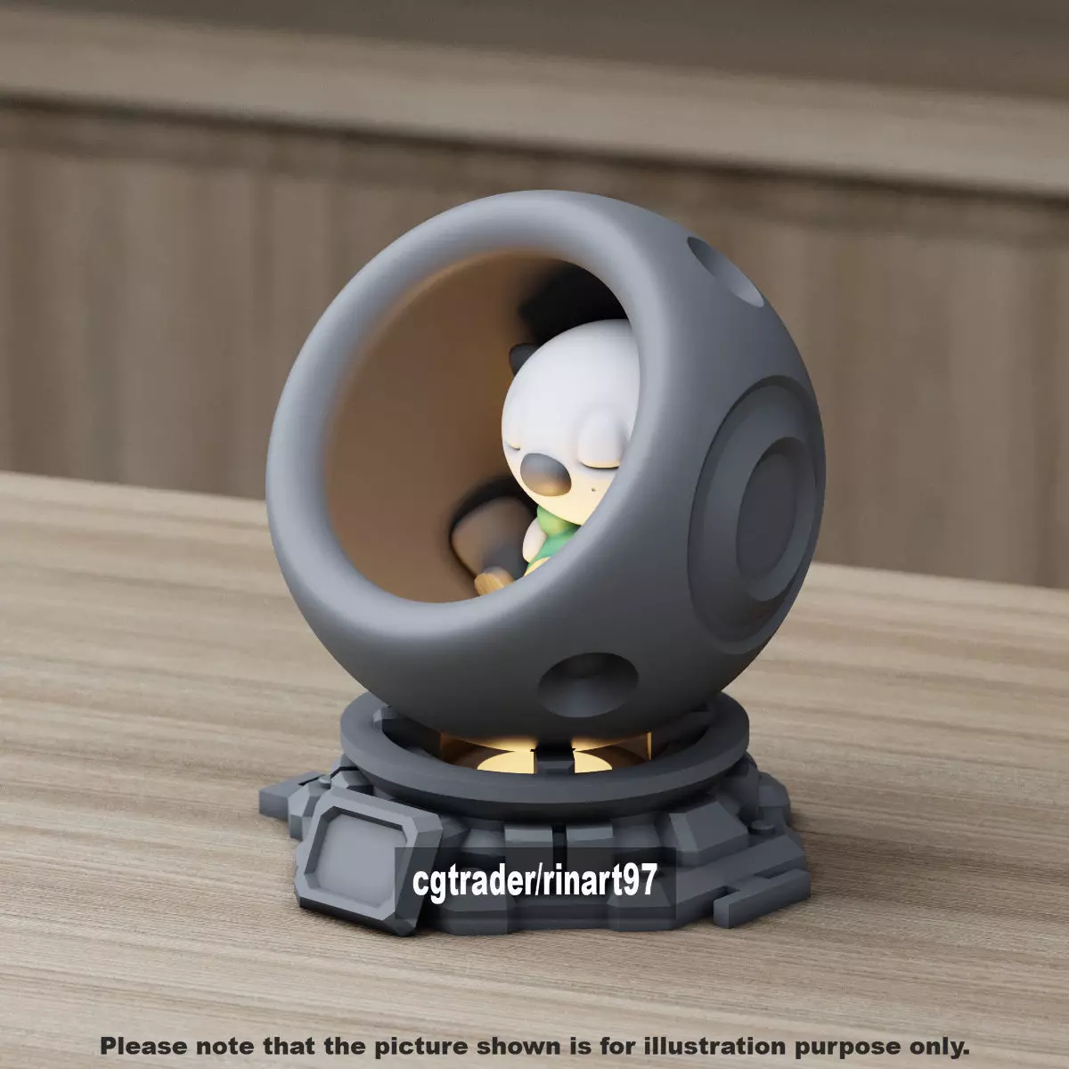Oshawott in healing machine pods 3D print model_1