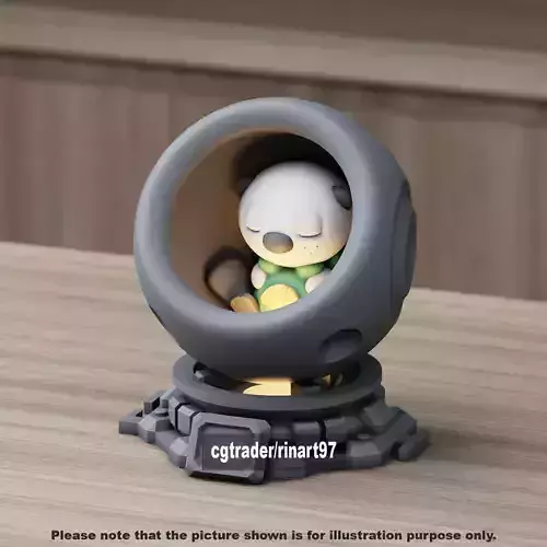 Oshawott in healing machine pods 3D print model Oshawott in healing machine pods 3D print model