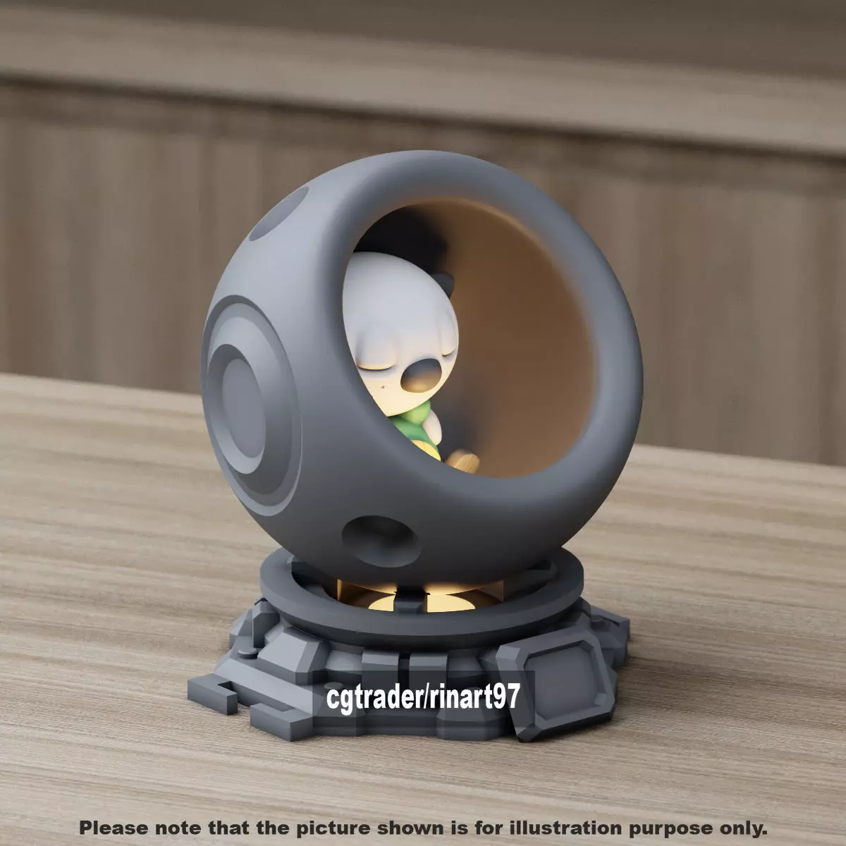 Oshawott in healing machine pods 3D print model_12