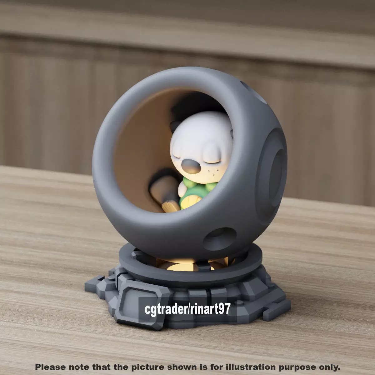 Oshawott in healing machine pods 3D print model_14
